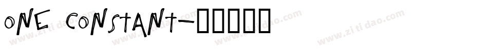 One Constant字体转换